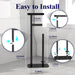 Metal Toilet Paper Holder Free Standing, Medium, Black