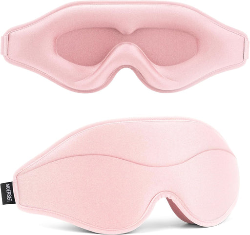 Sleep Mask - Total Blackout 3D Sleeping Mask, Super Lightweight & Silky Soft Eye Mask for Sleeping, Fully Adjustable Fit