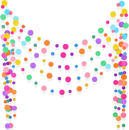 5 Pieces Dot Garland Banner Hanging, Rainbow