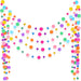 5 Pieces Dot Garland Banner Hanging, Rainbow
