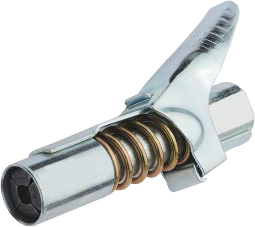 Grease Gun Coupler-Strong Lock for Recessed Grease Fitting 1/8" NPT Grease Gun Fitting fits SAE and Metric Zerk Fittings,High Pressure Quick Release Grease Coupler Compatible with All Grease Guns