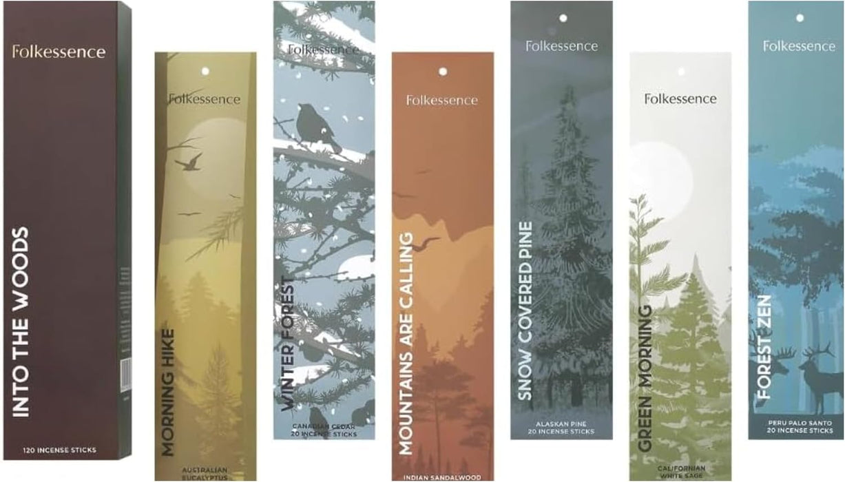 Premium Incense Sticks Sandalwood, Palo Santo, Pack of 6-120