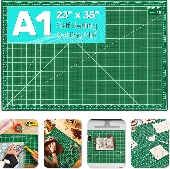 Self Healing Cutting Mat, 23" x 35", Large Double-Sided Rotary Cutting Mat for Sewing, Quilting, Scrapbooking, Fabric & 