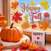 Glitter Fall Window Clings Autumn Thanksgiving Window Stickers Decals Decor