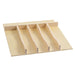 Six-Compartment Natural Wood Drawer Organizer