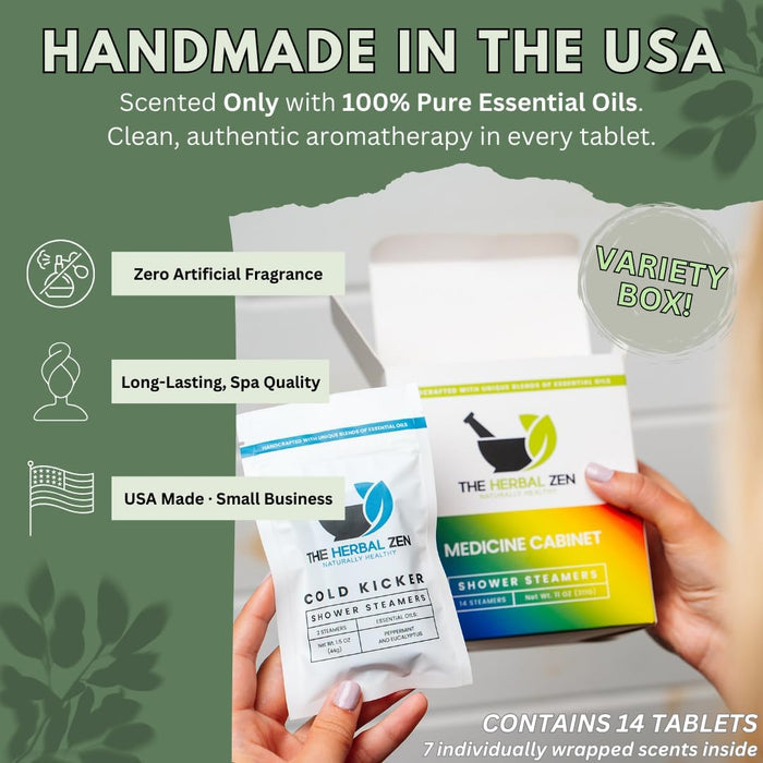 Shower Steamers Aromatherapy Pure Essential Oils - 14 Pack