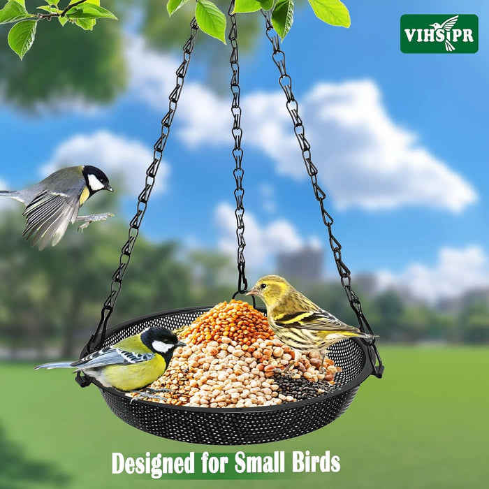 Hanging Platform Bird Feeder, 9 in, Black
