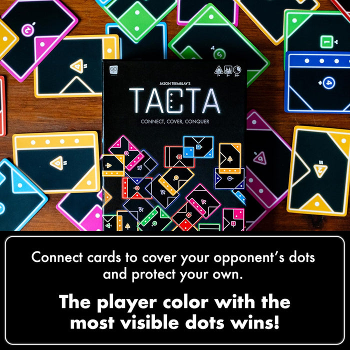 TACTA Card Game, Where Every Card Counts, Fast-Paced Strategic Shape Matching Party Game, Analyze and Optimize to Connec