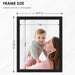 8x10 Picture Frame Set of 6, Wall or Tabletop, Black Woodgrain