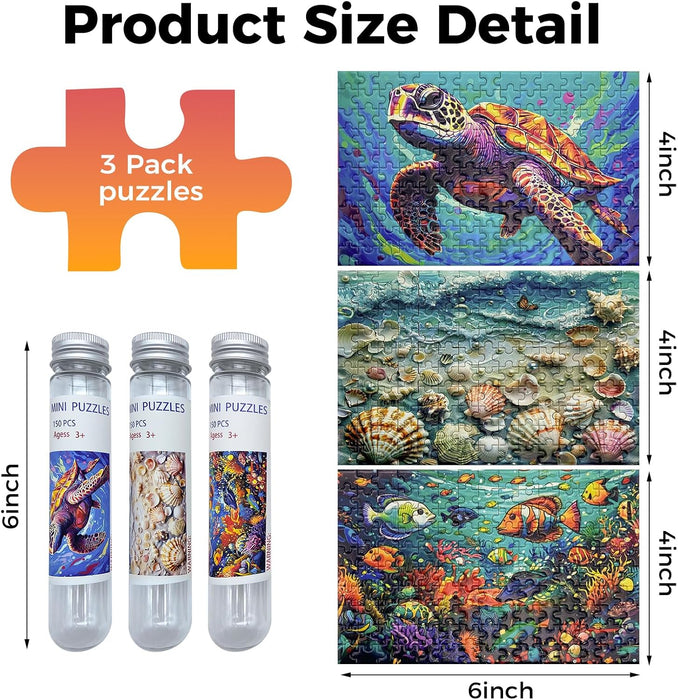 Mini Jigsaw Adults  150 Pcs Ocean Marine Life 6x4 Challenging