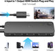 HDMI Switch 4 in 1 Out 4K@60Hz, 2K@144Hz, HDCP 2.3 【with Adaptive Equalization Support 10M HDMI Transmit】 Compatible for PS5/4, Xbox, Roku, FireStick, Switch