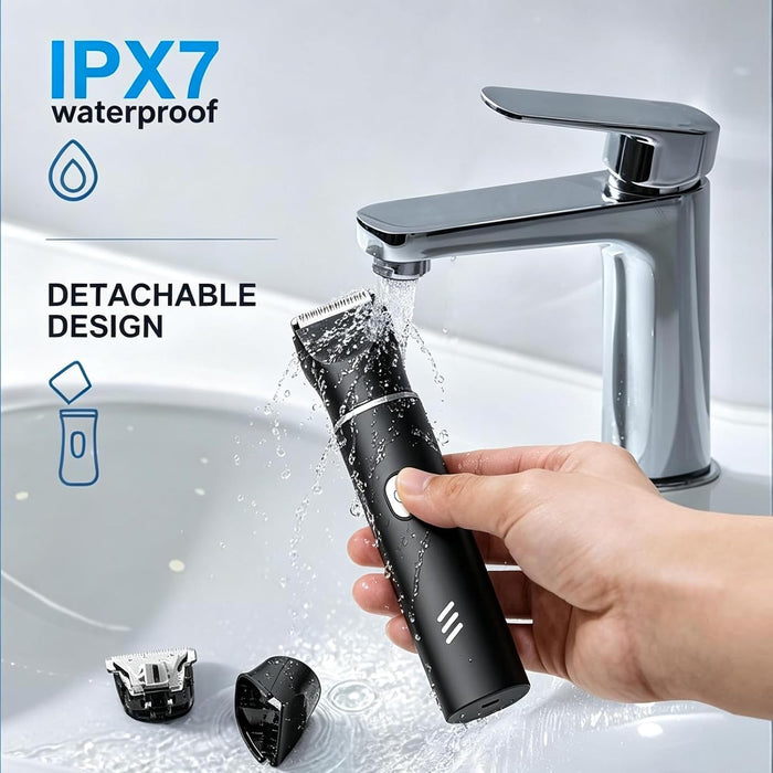 Manscape Body Hair Trimmer for Men, Waterproof Groin Trimmer, Electric Razor Ball Shaver for Chest Pubic Leg Arm Underar