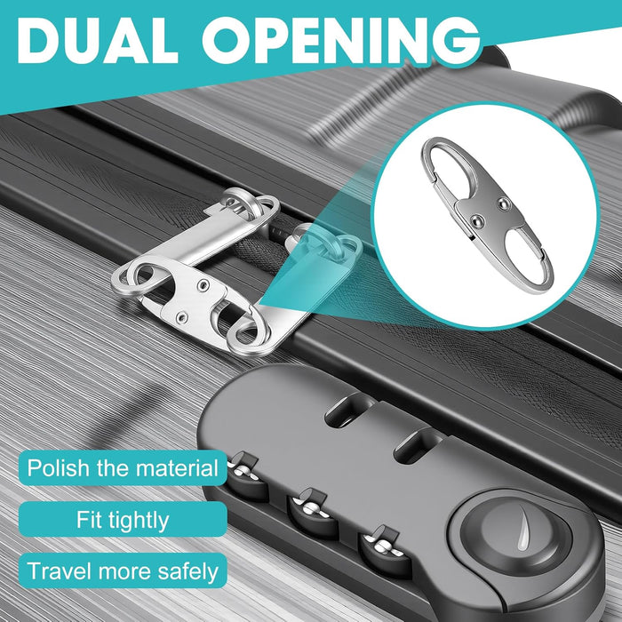 8 Pcs Anti-Theft Small Carabiner Clip, Double Opening Zipper Pull Replacement, Elegant Zinc Alloy Zipper Clips for Backp