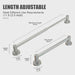 Towel Bar - Adjustable 304 Stainless Steel Towel Holder for Bathroom