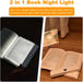Flat Book Light, Rechargeable LED Reading Light for Reading in Bed at Night