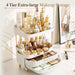 4-Tier Makeup Organizer Bathroom Countertop Storage White