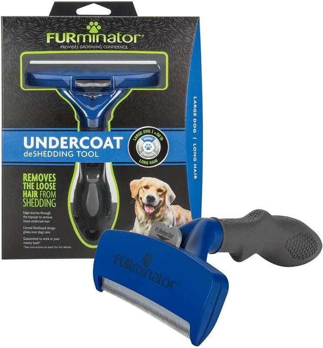 Large Dog Undercoat deShedding Tool for Long Hair