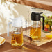 16oz/470ml Glass Olive Oil Sprayer for Cooking – 2 in 1 Olive Oil Dispenser Bottle for Kitchen Gadgets and Air Fryer Acc