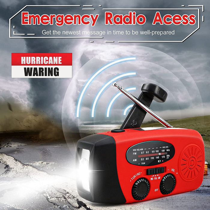 Hand Crank Radio with Flashlight, NOAA/AM/FM Emergency Radio
