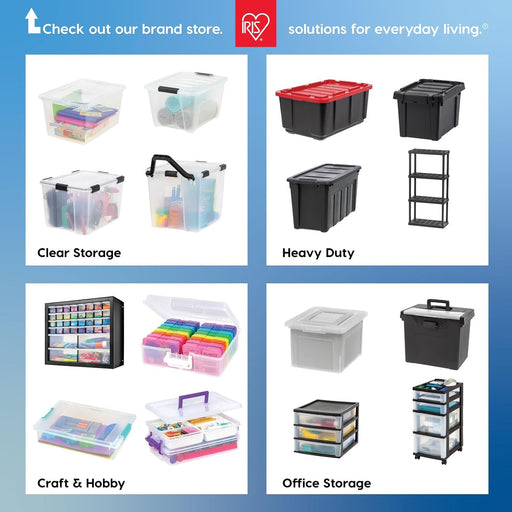 6-Pack 13 Quart Storage Bins with Lids, Clear