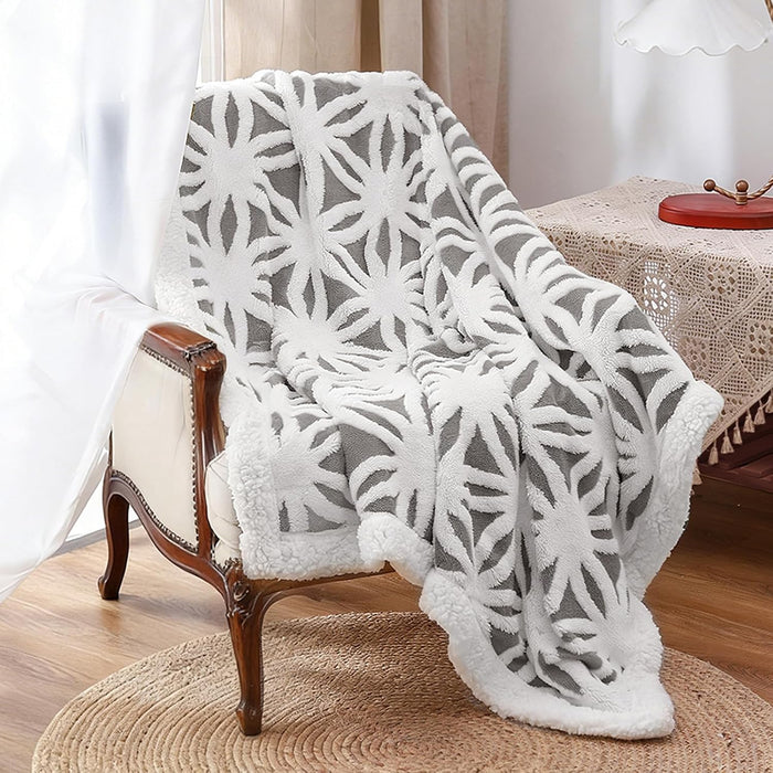 Sherpa Fleece Blanket Gifts for Mom Dad Cozy Soft Throw Blanket for Women Men Birthday Gifts Dual Sided Couch Sofa Bed Blanket (Grey,51x63)