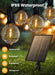 108FT 52LED Solar String Lights Outdoor with Remote & USB Port