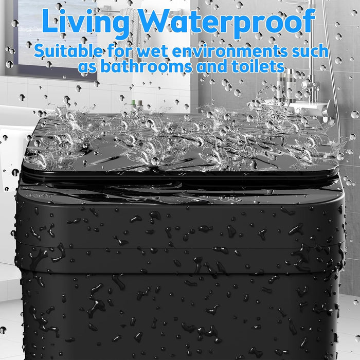 Bathroom Trash Can with Lid, 2 Pack 2.2 Gallon Automatic Touchless Garbage Can, Small Motion Sensor Smart Trash Can, Sli