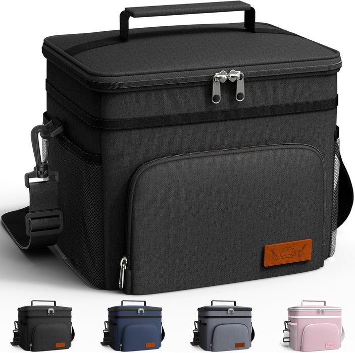 Insulated Lunch Box Men Women Leak-Proof Cooler Lunch Bag 9L
