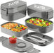 Bento Box Adult Lunch Box, 65 Oz Capacity Lunch Containers(Adjustable 2/3 Tier), BPA-Free, Leak-Proof and Stackable Bent