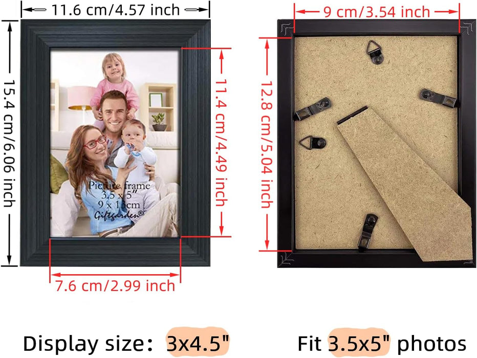 12-Pack 3.5 × 5 in Black Picture Frames