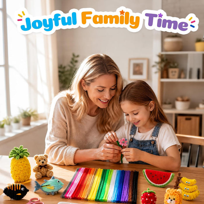 200PCS Thick Pipe Cleaners Craft, 20 Colors Chenille Stems