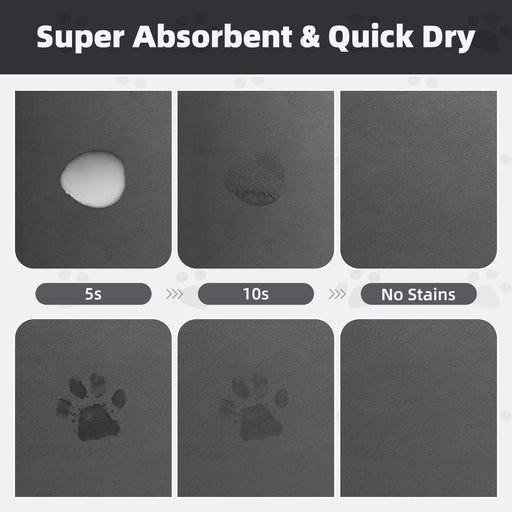 Pet Feeding Mat-Absorbent Dog Mat for Food and Water Bowl-No Stains Easy Clean Dog Food Mat-Quick Dry Water Dispenser-Pu
