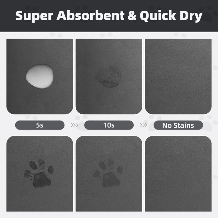 Pet Feeding Mat-Absorbent Dog Mat for Food and Water Bowl-No Stains Easy Clean Dog Food Mat-Quick Dry Water Dispenser-Pu