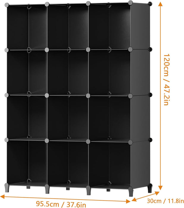 Closet Organizers and Storage, 12 Cube Storage Organizer, Black