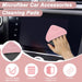 Car Screen Cleaner, 4.1''×4.1'' Pink Microfiber Dashboard Wipes