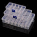 Adjustable clear craft storage box with 10 compartments