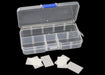 Craft organizer lid and removable divider details