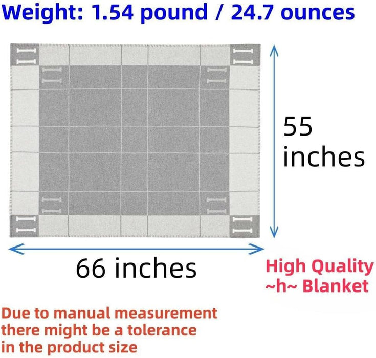 h Blanket Soft Throw Blanket Faux Fleece Wool Plaid Warm Shawl Thick Knitted Plush Cozy Comfy for Women Throw Blanket for Sofa Couch Bed Queen King Size 55x66 in (Khaki)