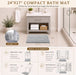 Bathroom Rugs Non Slip Washable, Ultra Soft and Water Absorbent Bath Mats, Fluffy Shower Mat Outside, Plush Matts for Bathroom Floor/Sink, 24X17, Home Decor Accessories, Light Gray and White