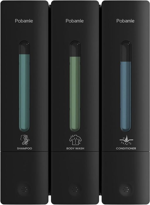Shampoo and Conditioner Dispenser - Shower Soap Dispenser Wall Mounted No Drill - Shampoo Conditioner Body Wash Dispense