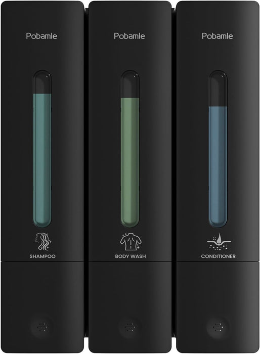 Shampoo and Conditioner Dispenser - Shower Soap Dispenser Wall Mounted No Drill - Shampoo Conditioner Body Wash Dispense