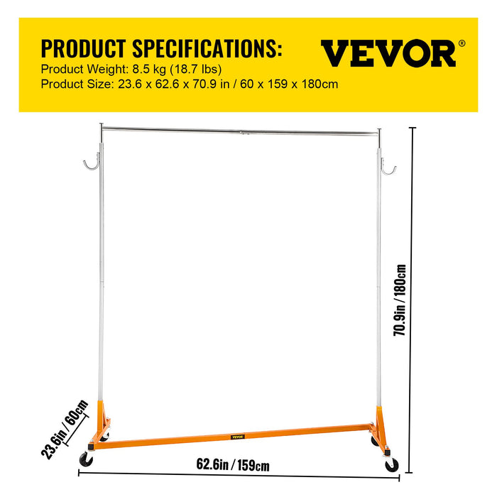 Industrial-Grade Rolling Garment Rack
