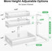 Under Sink Organizer, 2-Pack 3-Tier Height Adjustable Thickened Metal Pull out Cabinet Organizer Shelf, Slide out Storag
