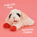 Lamb Chop Dog Plush Toy 10", Cream, 5 Squeakers
