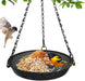 Hanging Platform Bird Feeder, 9 in, Black