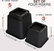 Adjustable Bed Risers 3 & 5 Inch, Black, 4-Pack