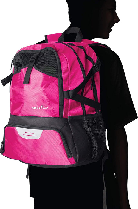 Team Sports Backpack with Ball & Cleat Compartments — Pink