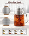 Tea Infuser, Extra Fine Mesh Tea Infusers for Loose Tea, 18/8 Stainless Steel Tea Strainer with Extended Chain Hook, Tea