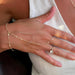 3PCS 14K Gold-Plated Hand Chain Bracelets for Women, Stack Bracelets Set Adjustable, Trendy Dainty Ring Bracelet Hand Chain