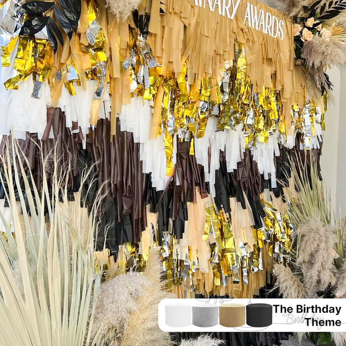 Gold Crepe Paper Streamers 4pcs 328 FT Gold Streamers